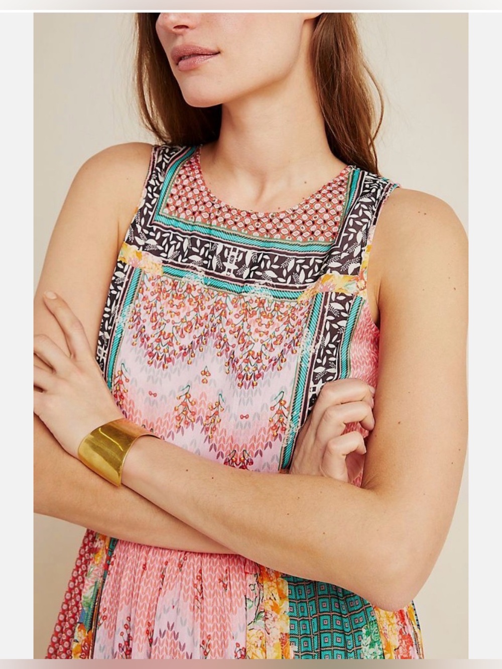 Anthropologie Bahnuni by Jyoti Maxi Alessandra sleeveless dress size 12 NWT - Picture 4 of 16